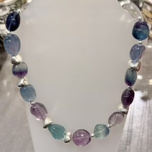 Flourite smooth nuggets necklace